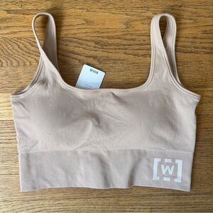 NEW Wolford Shaping Athleisure Wire Free Sports Bra Desert Nude 4W1242 Large NWT